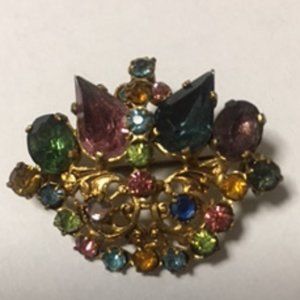 Vintage Brooch Stamped CZECH Copyright